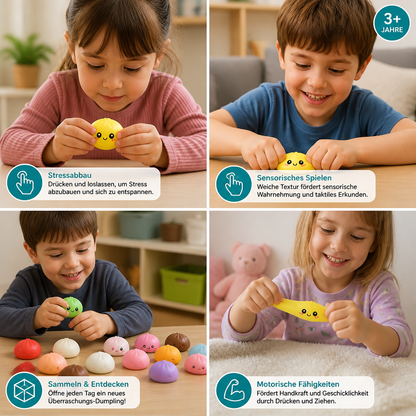 Dumpling-Squishy-Adventskalender mit geheimnisvollen Fidget-Überraschungen