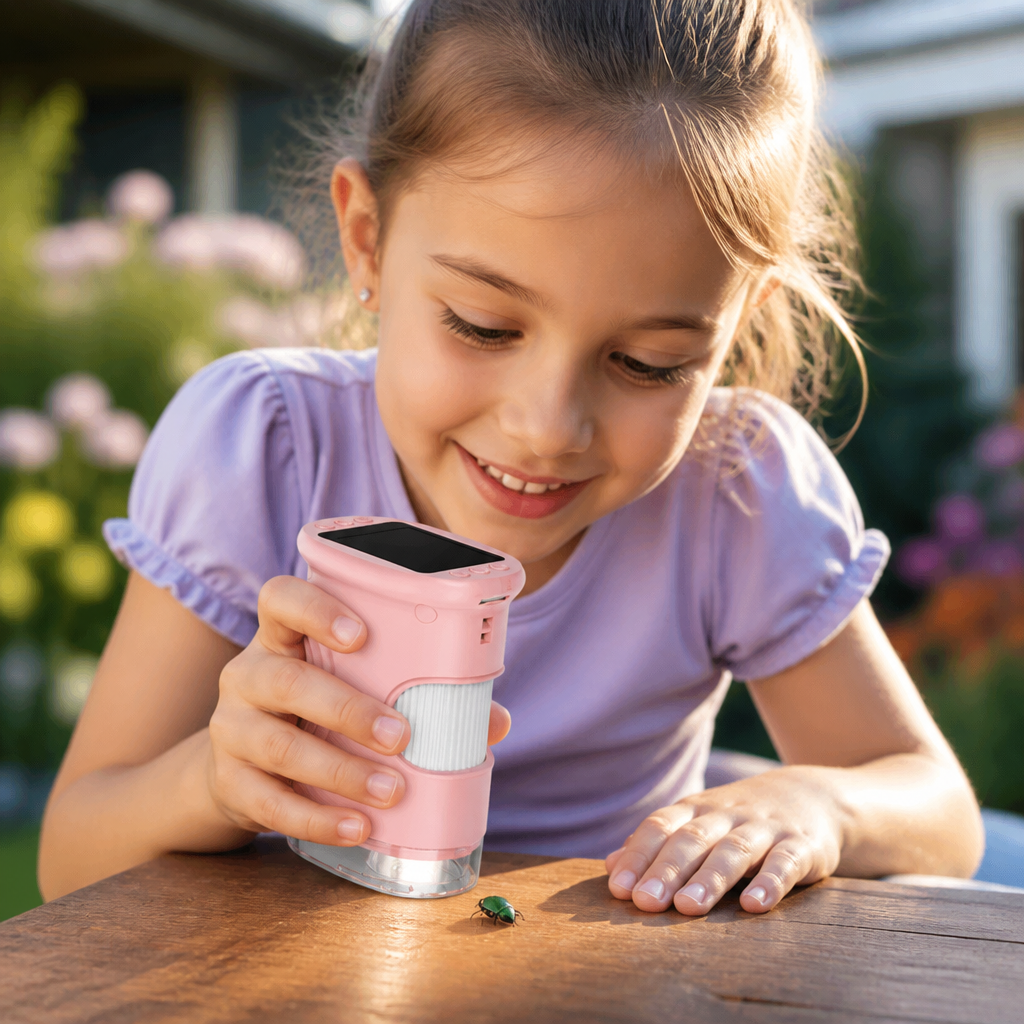 2-in-1 Digitales Mikroskop & Teleskop für Kinder mit Foto- und Videokamera