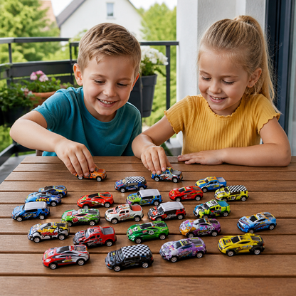 24-Tage-Rennauto-Adventskalender mit Überraschungs-Spielzeugautos