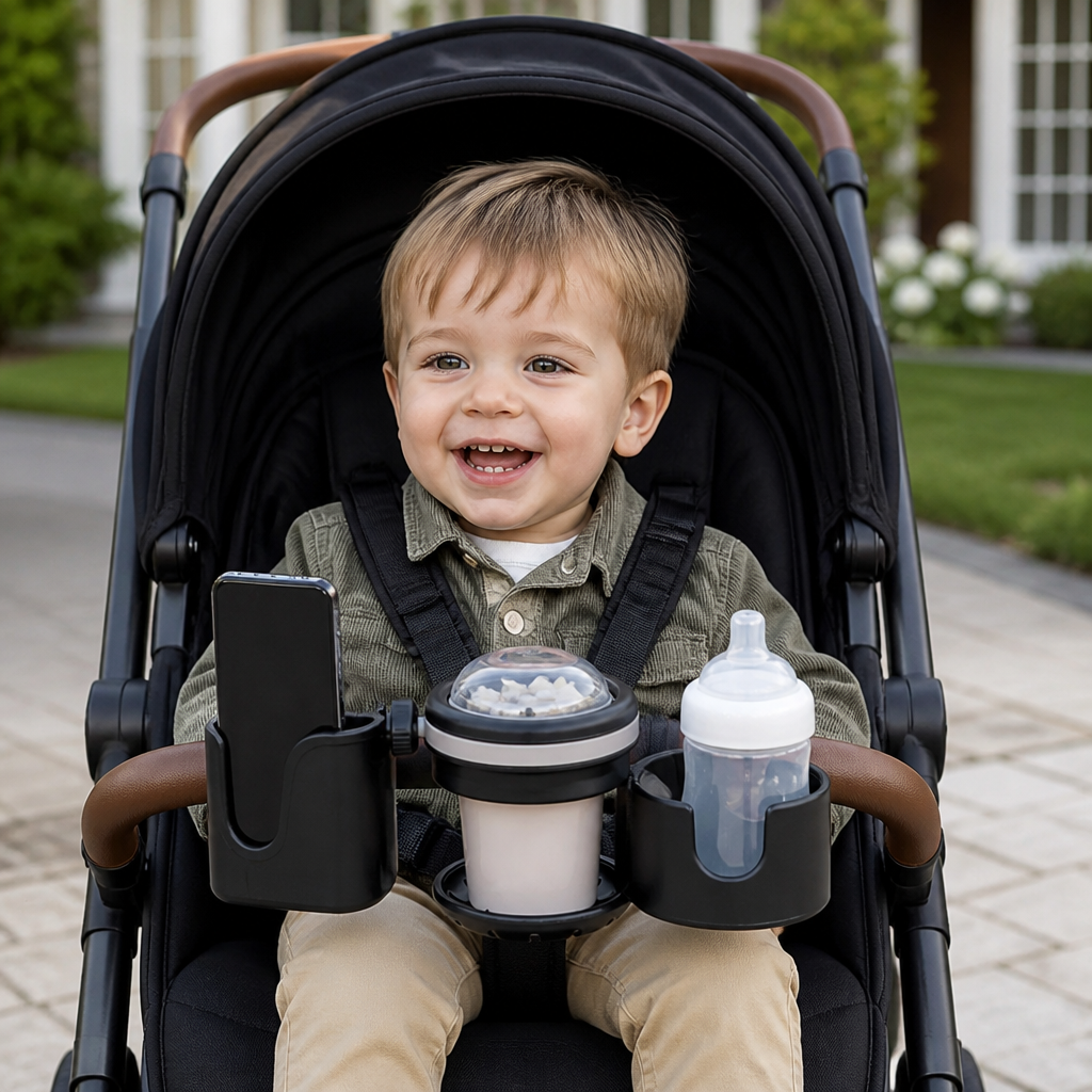 3-in-1 Kinderwagen-Getränke- & Handyhalter