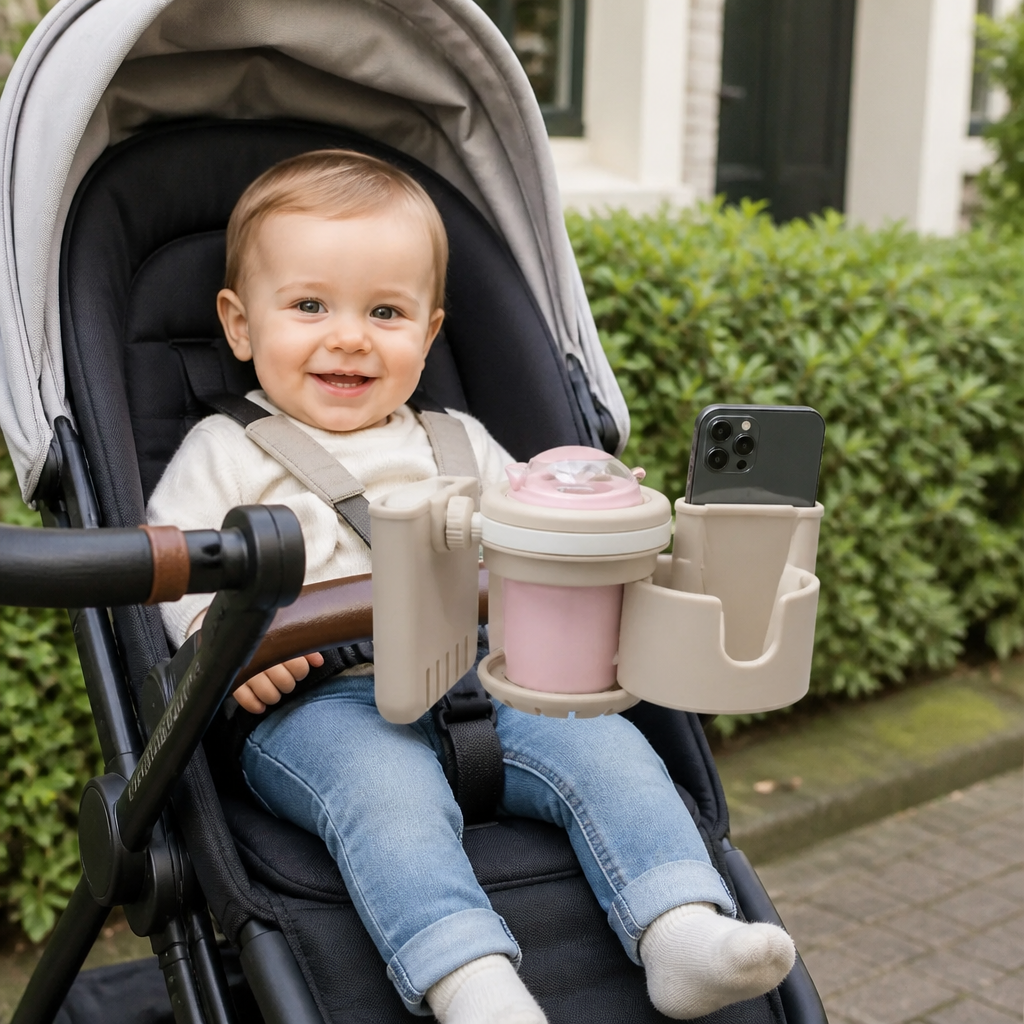 3-in-1 Kinderwagen-Getränke- & Handyhalter