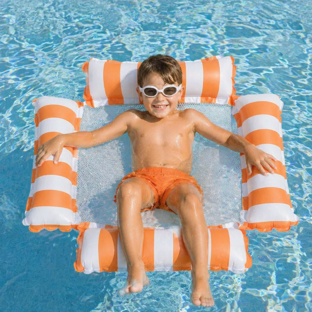 Aufblasbarer Pool Sitz für Kinder – Wasser Hängematte mit Netzfläche