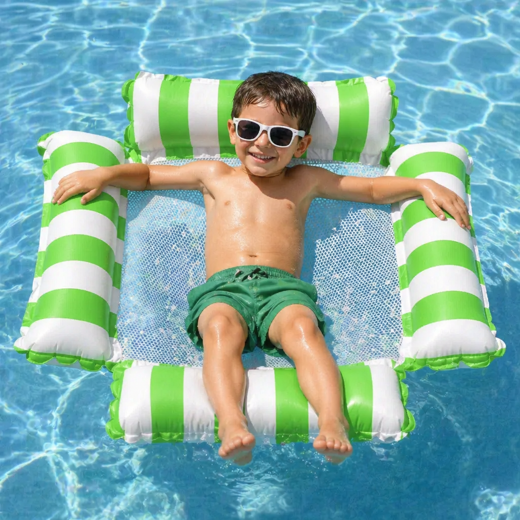Aufblasbarer Pool Sitz für Kinder – Wasser Hängematte mit Netzfläche