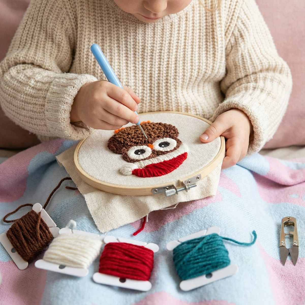 DIY Stanzstick-Nadel Stickset – Anfänger Set mit Schönen Motiven
