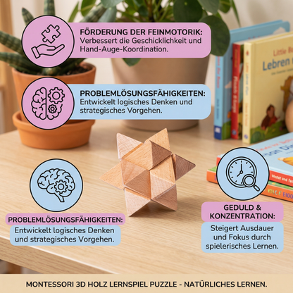 Montessori 3D Holz Lernspiel Puzzle Rätsel