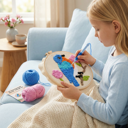 DIY Stanzstick-Nadel Stickset – Anfänger Set mit Schönen Motiven