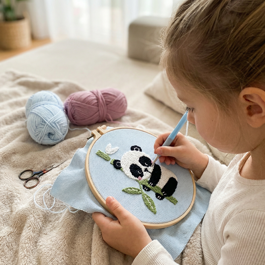 DIY Stanzstick-Nadel Stickset – Anfänger Set mit Schönen Motiven