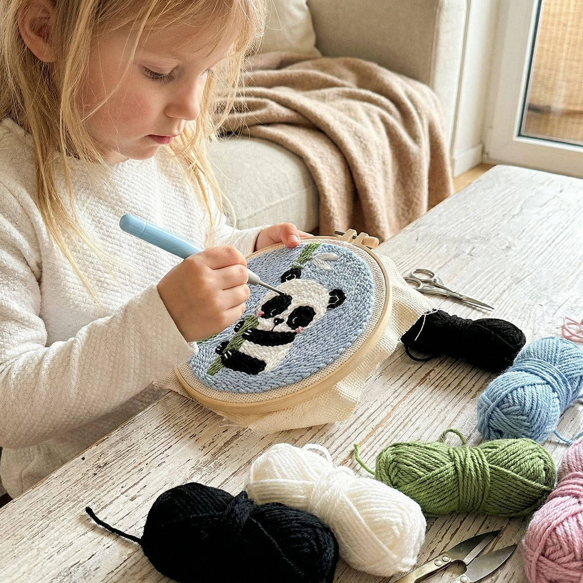 DIY Stanzstick-Nadel Stickset – Anfänger Set mit Schönen Motiven