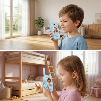 Kinder Video-Walkie-Talkie 2er Set  – Funkgeräte mit Kamera & Bildschirm