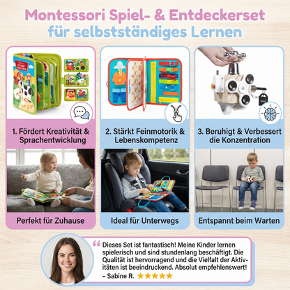 3-Teiliges Montessori Spiel- & Entdeckerset für selbstständiges Lernen