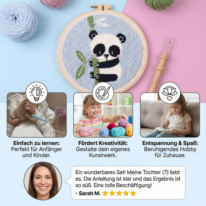 DIY Stanzstick-Nadel Stickset – Anfänger Set mit Schönen Motiven