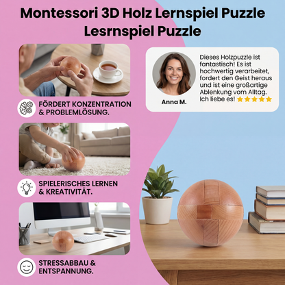 Montessori 3D Holz Lernspiel Puzzle Rätsel