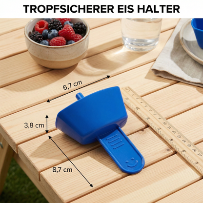 2er-Set Tropfsicherer Eis Halter für Kinder – Kleckerfreier Eisfänger mit Strohhalm