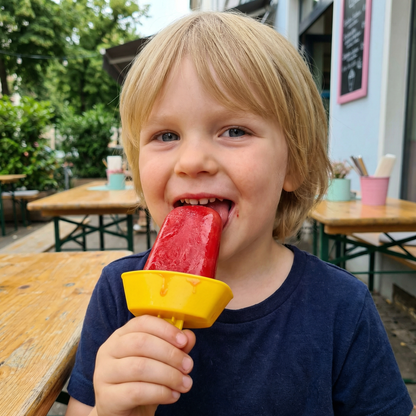 2er-Set Tropfsicherer Eis Halter für Kinder – Kleckerfreier Eisfänger mit Strohhalm