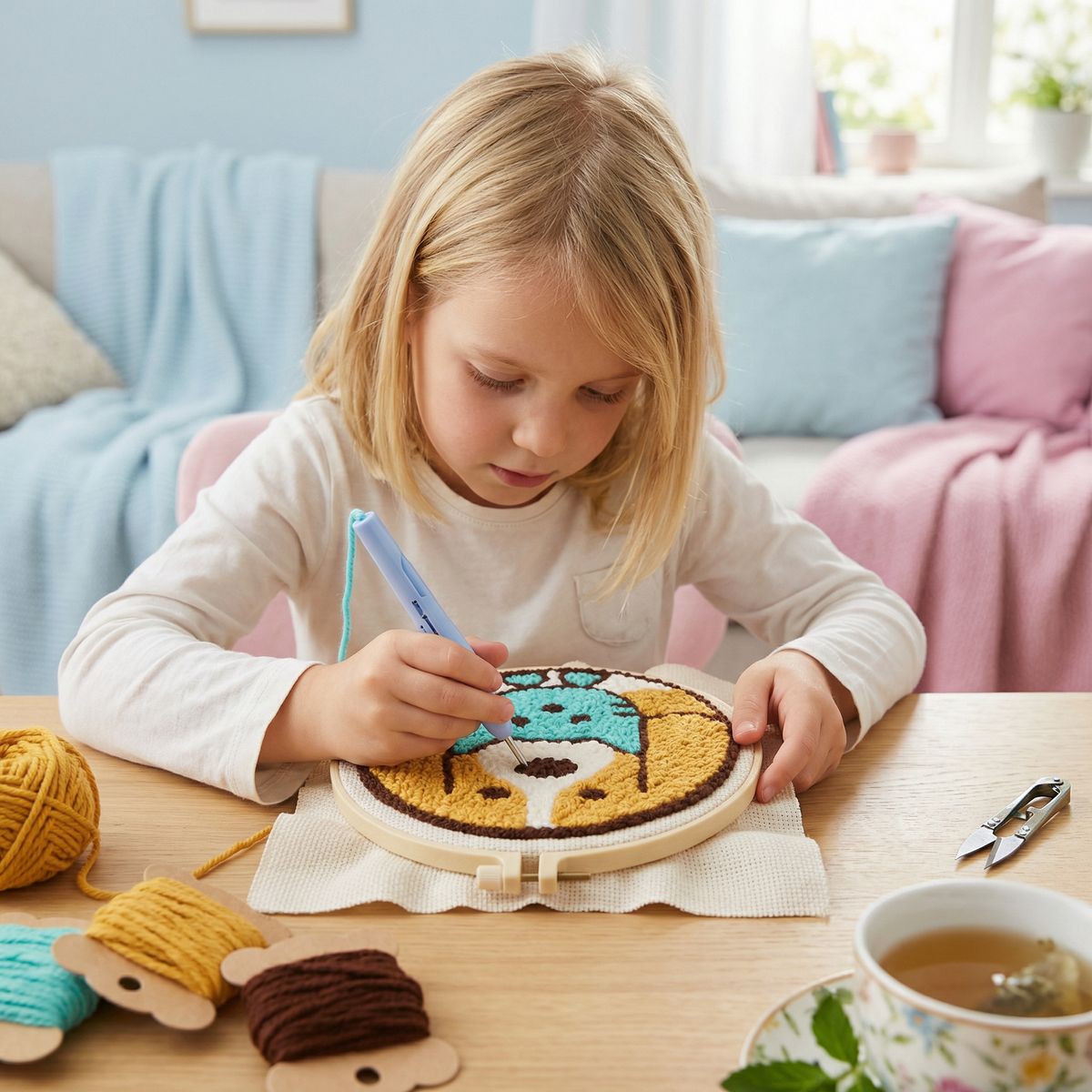 DIY Stanzstick-Nadel Stickset – Anfänger Set mit Schönen Motiven