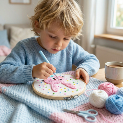 DIY Stanzstick-Nadel Stickset – Anfänger Set mit Schönen Motiven