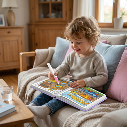 Magisches Wasser-Malbuch – Wiederverwendbares Kleckerfreies Malbuch für Kinder