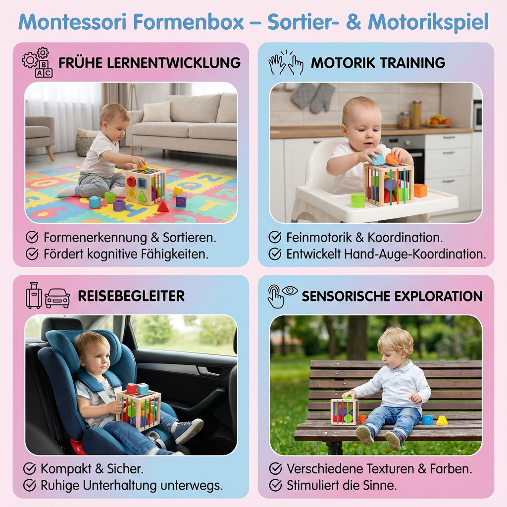 Montessori Formenbox – Sortier- & Motorikspiel