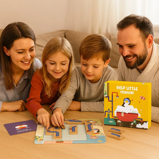 Pinguin Dusch Labyrinth Rätsel Spiel - Logisches Denken Fördern!