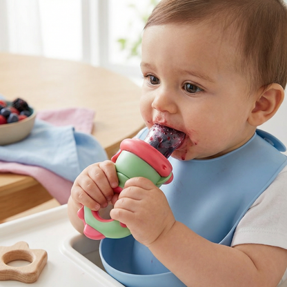 Baby-Fruchtsauger – Silikon Beißring mit Druckmechanismus