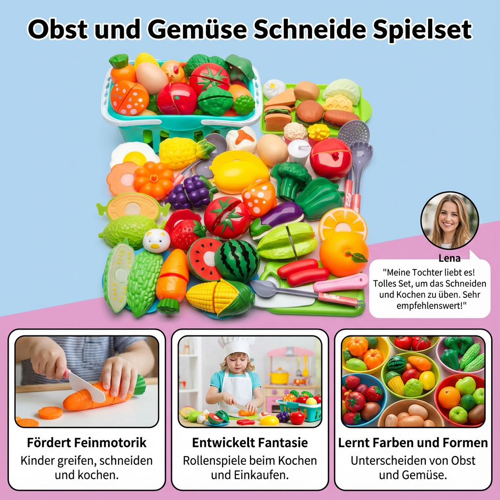 Obst und Gemüse Schneide Spielset