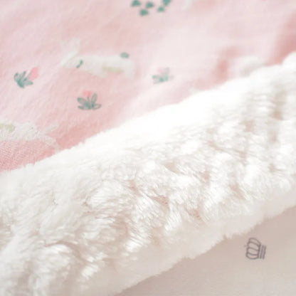 Baby Einschlagdecke mit Kapuze – Kuschelige Decke mit Ohren & Fleece