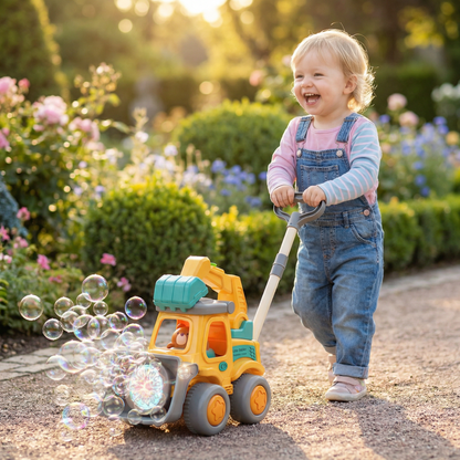 Leuchtender Seifenblasenwagen – Schiebe-Spielzeug für Kinder