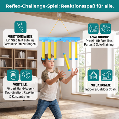 Reflex-Challenge-Spiel mit fallenden Stäben – Spielzeug zur Förderung der Hand-Augen-Koordination