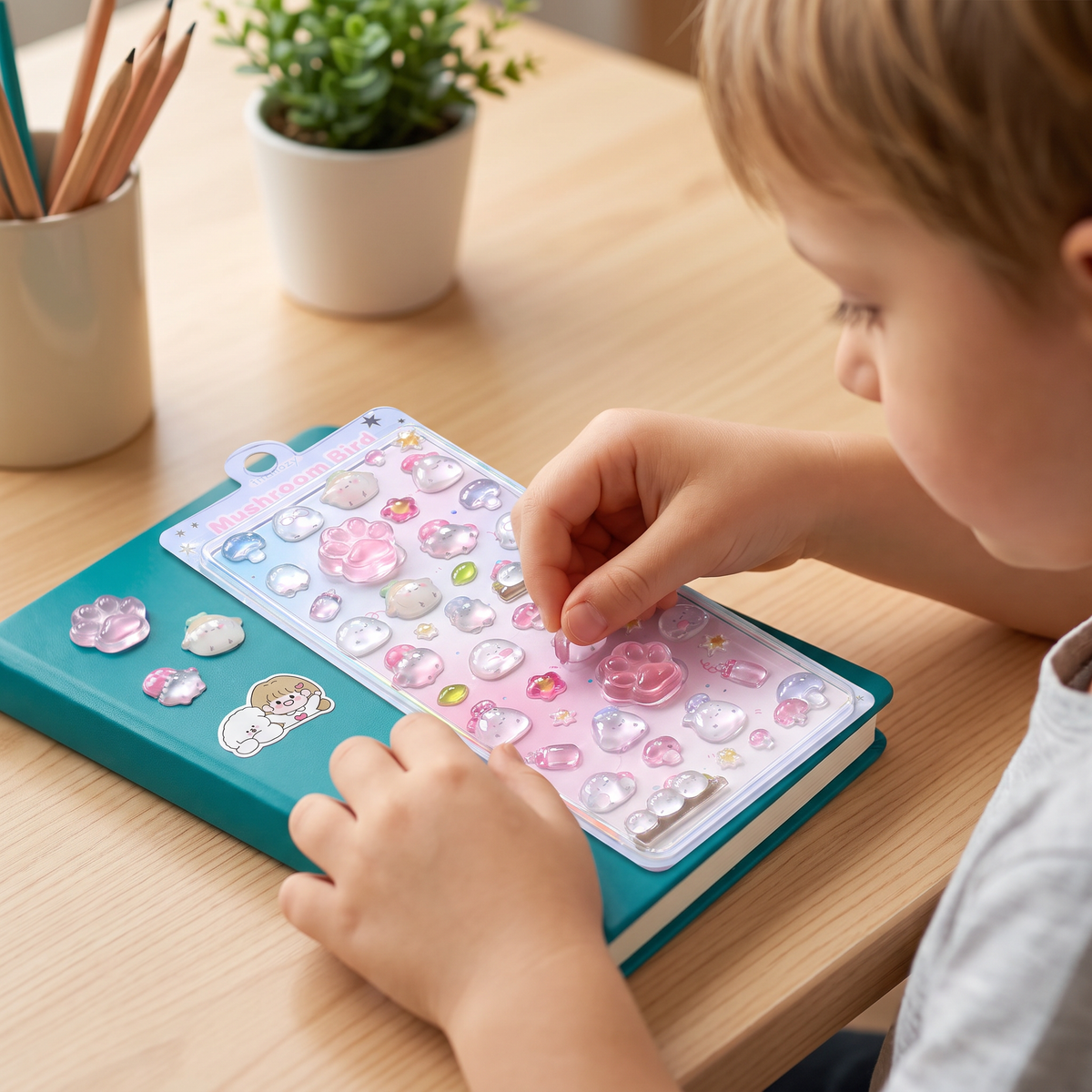 3D-Pfoten-Sticker – Niedliche weiche Puffy-Sticker für Kinder