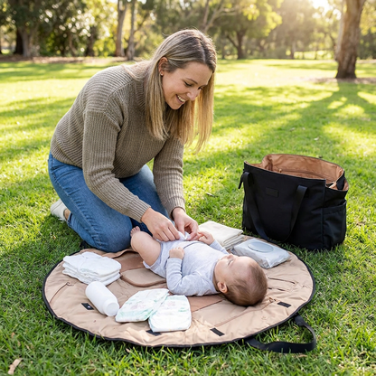 2-in-1 Faltbare Wickeltasche & Wickelunterlage – Leichte, geräumige Reisetasche für Mütter