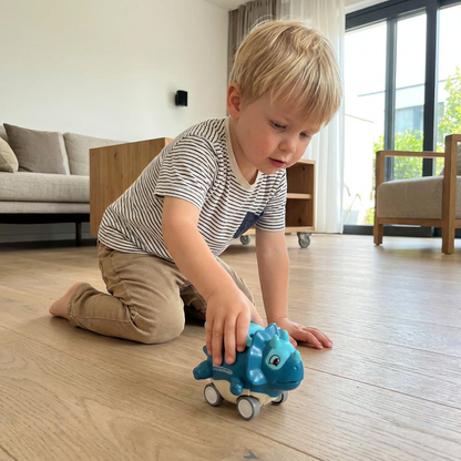 Press-&-Go-Dinoautos – Rollende Dinosaurier-Spielzeugautos für Kinder