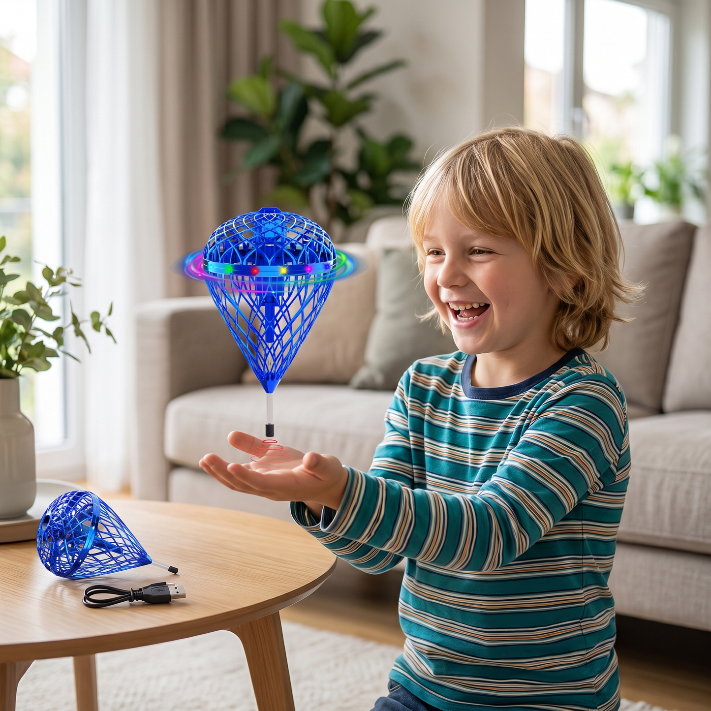 Fliegender Hüpf-Orb-Ball – Magisches Schwebe- & Wurfspielzeug für Kinder