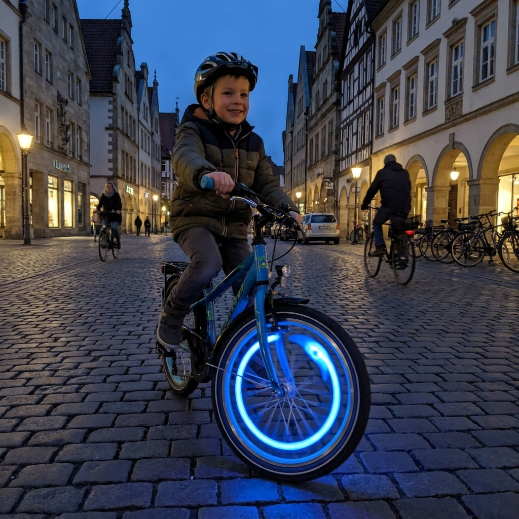 Bunte LED-Speichenlichter fürs Fahrrad