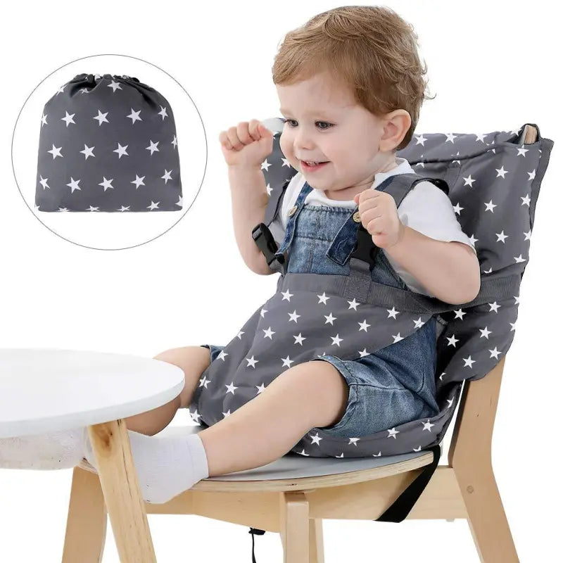 Baby Sitzkissen mit Rückenlehne und Sicherheitsgurten