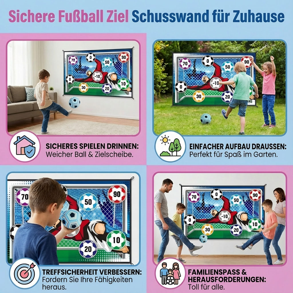 Sichere Fußball Ziel Schusswand für Zuhause