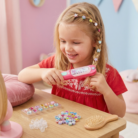 Haar-Glitzerstein Stempel Set für Kinder – Styling-Kit mit wiederverwendbaren Strasssteinen