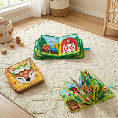3-Teiliges Montessori Spiel- & Geschichten Lern Buch Set
