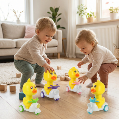 Gelbe Ente Roller Spielzeug – Drücken & Fahren für Kleinkinder