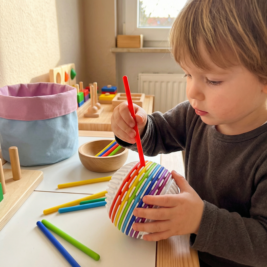 Montessori Sensorik-Ball – Farblern- & Motorikspiel aus Silikon