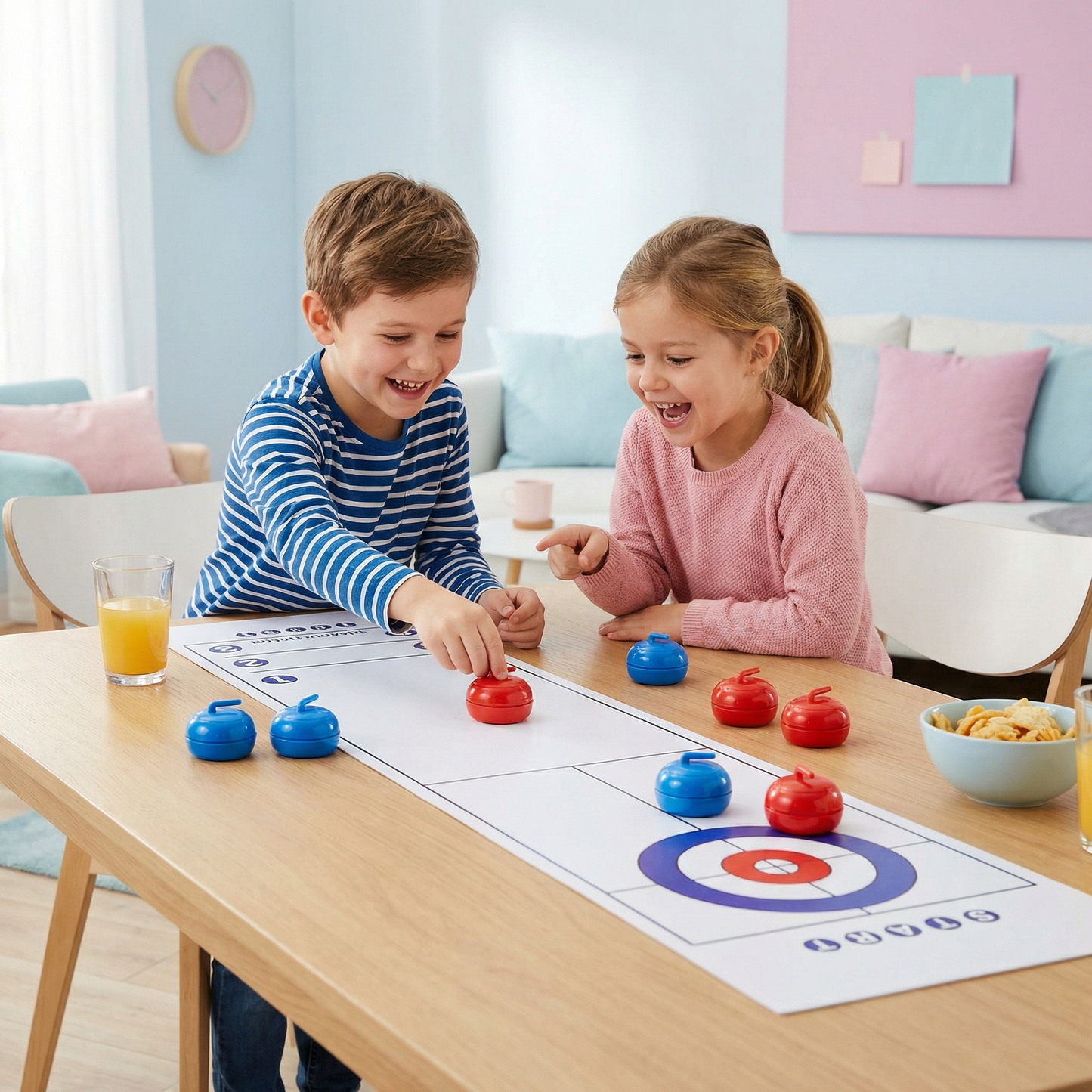 Faltbares Tisch-Curling Spiel – 2-Spieler Wettkampf-Set