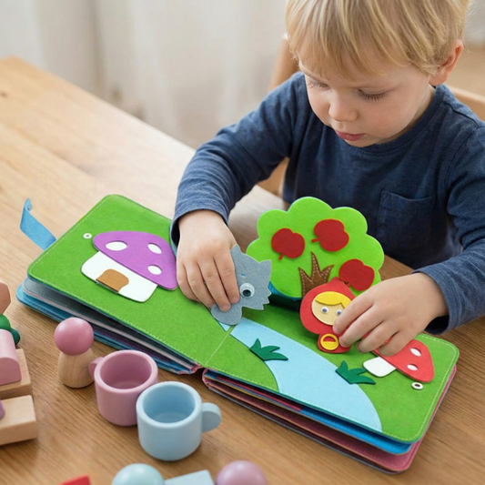 Sensorisches Filz Geschichten Lernbuch – Montessori Spielspaß für Kinder