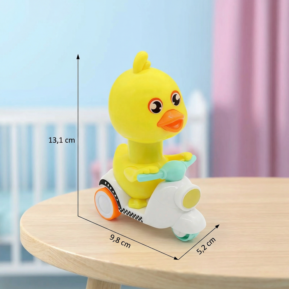 Gelbe Ente Roller Spielzeug – Drücken & Fahren für Kleinkinder