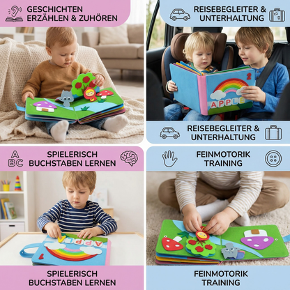 Sensorisches Filz Geschichten Lernbuch – Montessori Spielspaß für Kinder