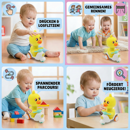 Gelbe Ente Roller Spielzeug – Drücken & Fahren für Kleinkinder