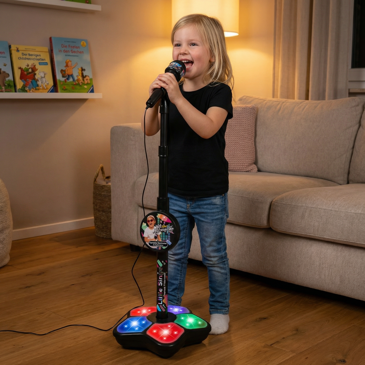 Karaoke-Set für Kinder mit Mikrofon & Ständer – Musikalisches Lernspiel