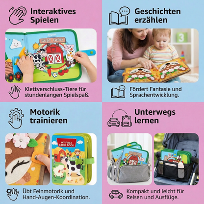 3-Teiliges Montessori Spiel- & Geschichten Lern Buch Set