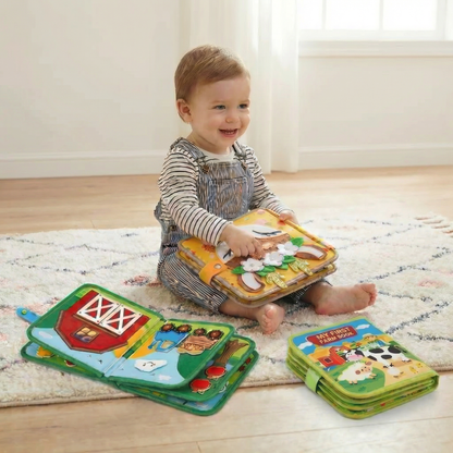 3-Teiliges Montessori Spiel- & Geschichten Lern Buch Set