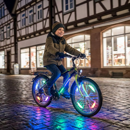 Bunte LED-Speichenlichter fürs Fahrrad