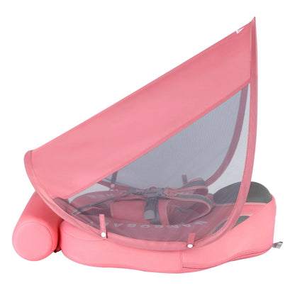 Baby Schwimmring mit Dach – Schwimmhilfe mit Sicherheitsgurt & UV-Schutz