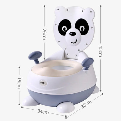 Töpfchenstuhl für Kinder in Pandaform – Weiches Baby Töpfchen mit PU-Sitz